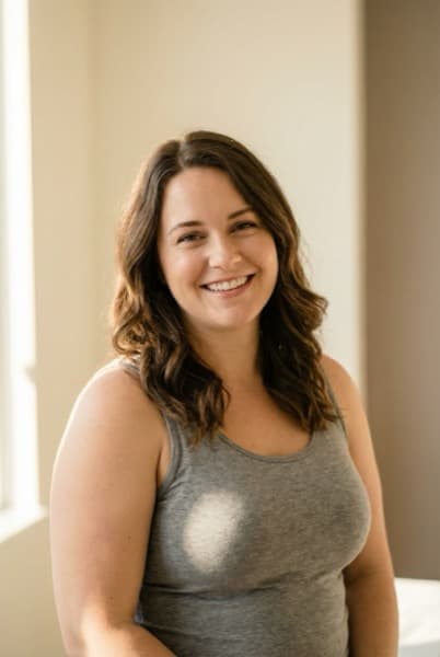 Woman showing weight loss results